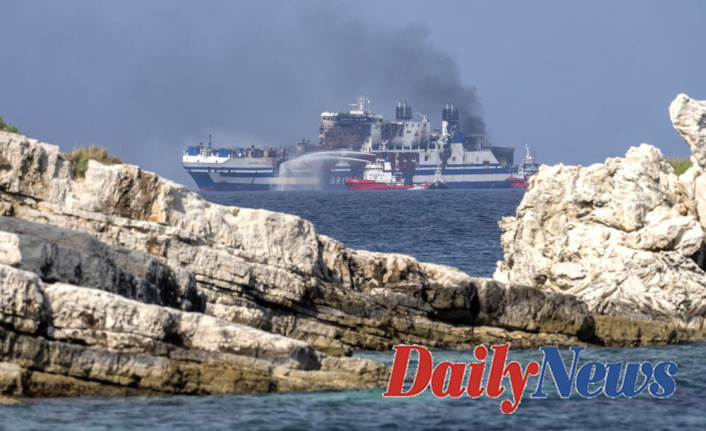 Greece: 10 missing people are found; search expanded for burning ferry in Greece
