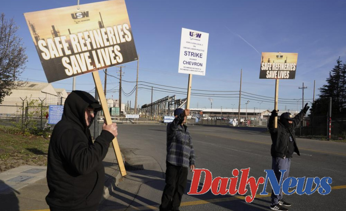 Chevron California refinery is hit by workers striking