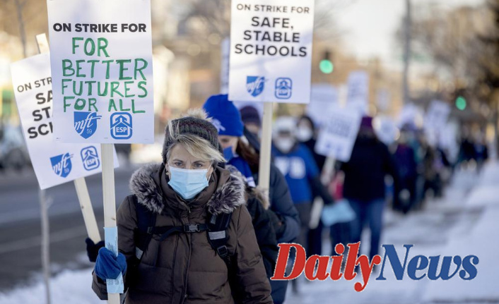 Teachers in Minneapolis celebrate a tentative agreement to end the strike
