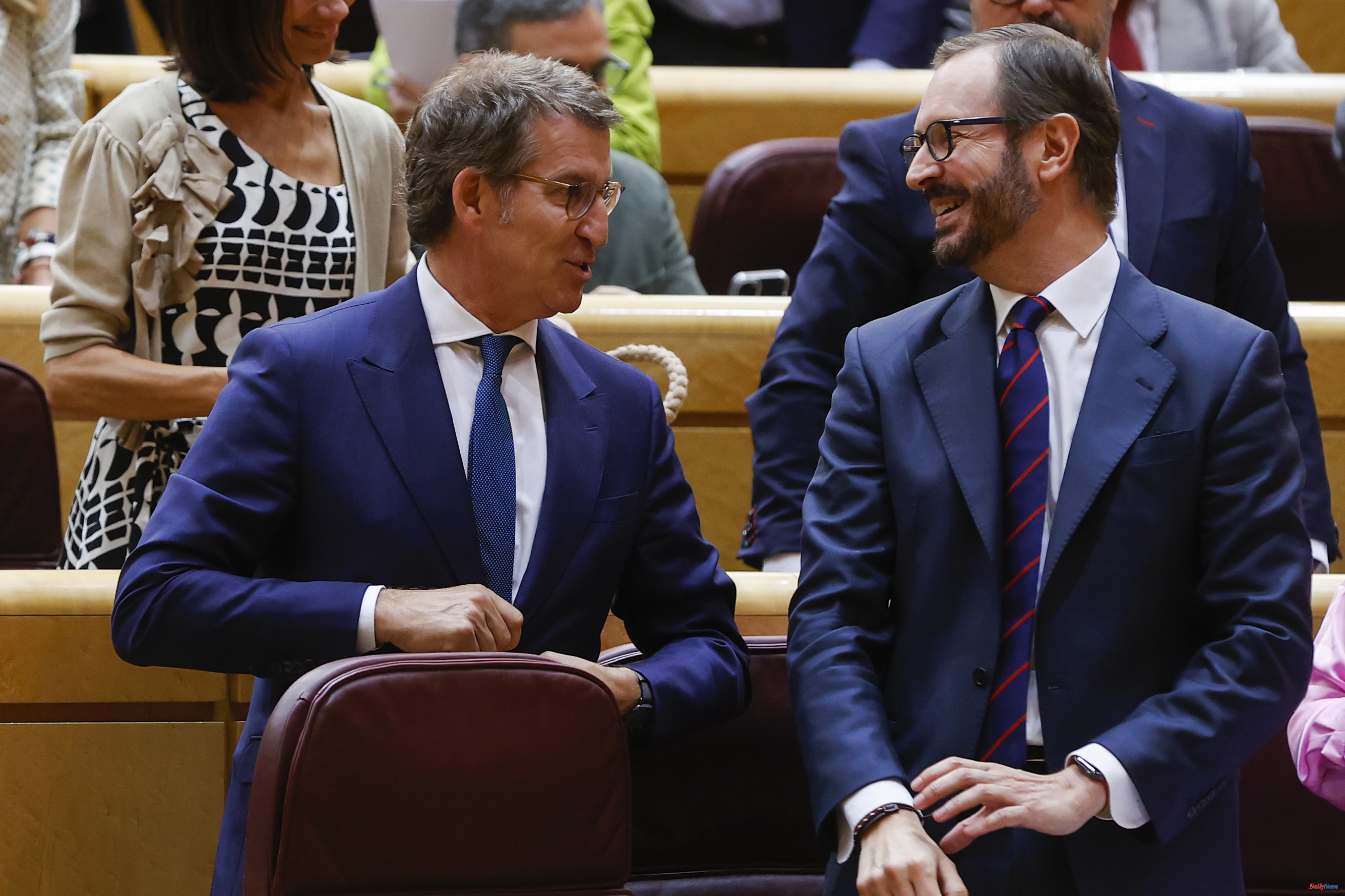 Politics Feijóo's joke after voting in favor of the PSOE reform to renew the TC: "It is a relief to know that it has also happened to more than one Prime Minister"