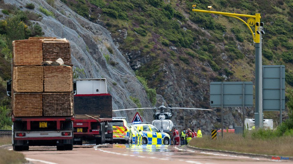 Three people are killed in a crash of Highlands at Slochd Summit