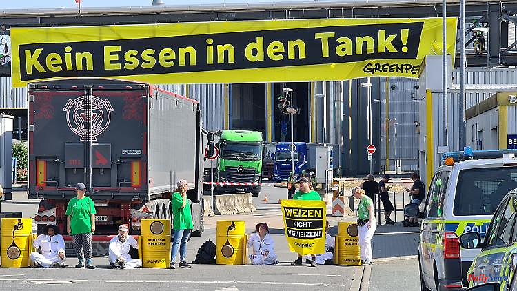 Saxony-Anhalt: Greenpeace protests in front of a biofuel plant: restrictions