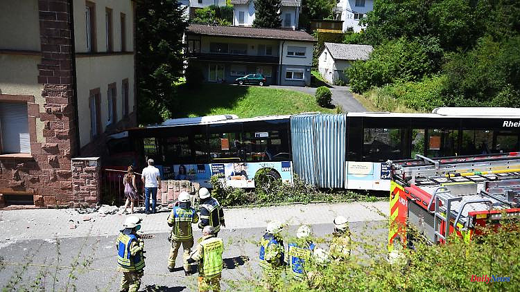 Baden-Württemberg: the bus rolls into a residential building without a driver: 18 people are injured