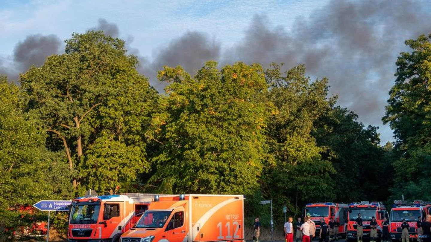 Firefighting operation: Fire in Berlin's Grunewald after an explosion on a blast site