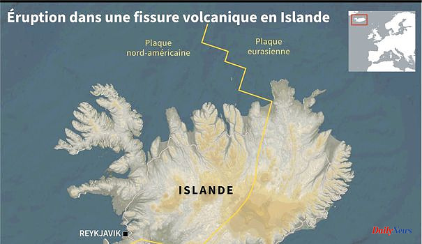 Iceland: eruption in a volcanic fissure near Reykjavik