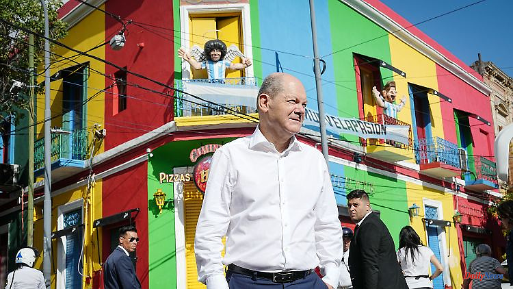 "The world will be a better one": Scholz flourishes in La Boca
