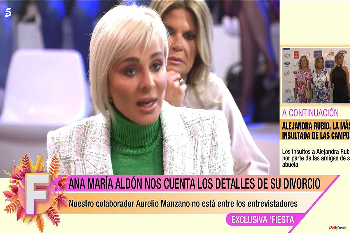 Television Fiesta's rebuke to Ana María Aldón for not giving them the exclusive of her divorce: "This looks like a trial"