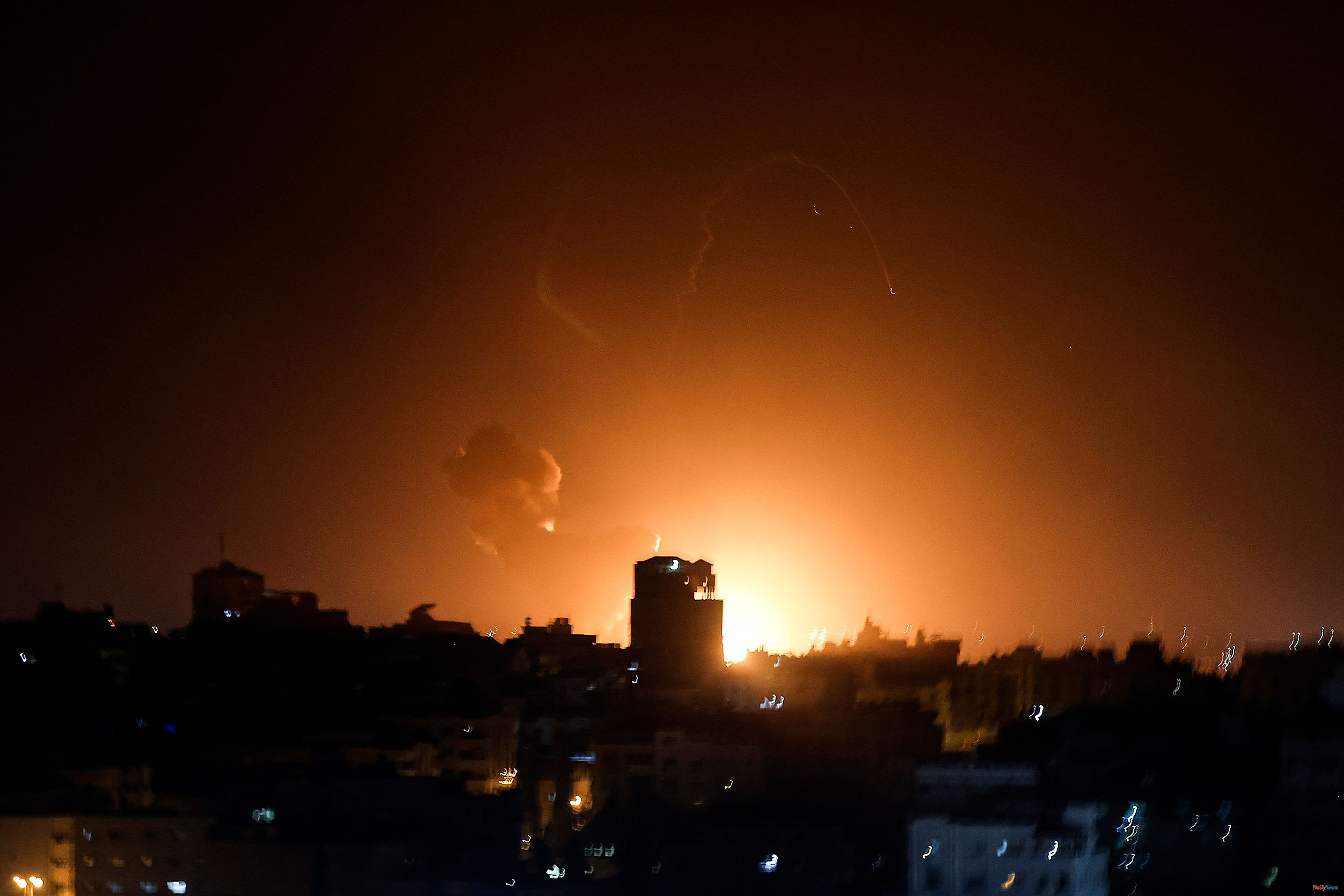Middle East Israel bombs the Gaza Strip after receiving a rocket attack