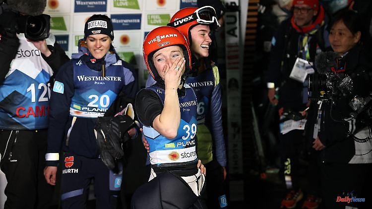 Jumping from the normal hill: Althaus bursts into tears of joy after winning gold at the World Championships