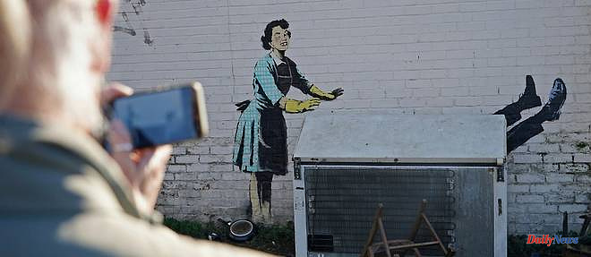 For Valentine's Day, Banksy unveils a work on domestic violence