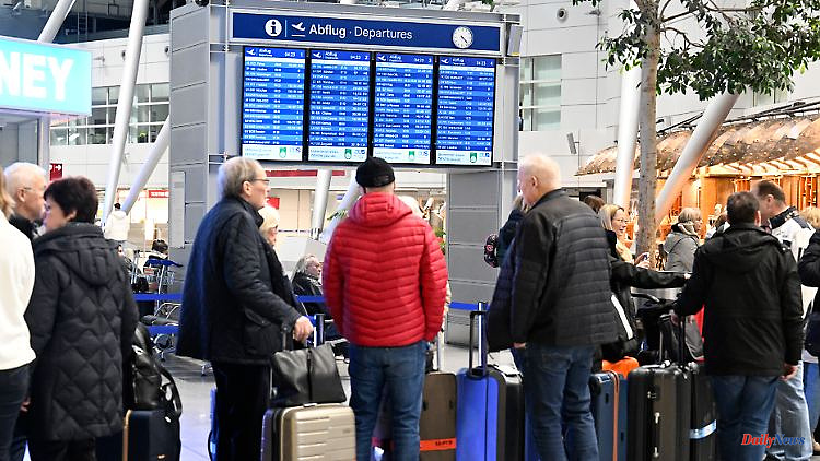 Numerous failures expected: Verdi announces strikes at airports in North Rhine-Westphalia