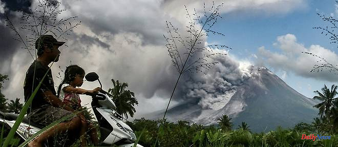 Indonesia: villages covered in ash after an eruption of the Merapi volcano