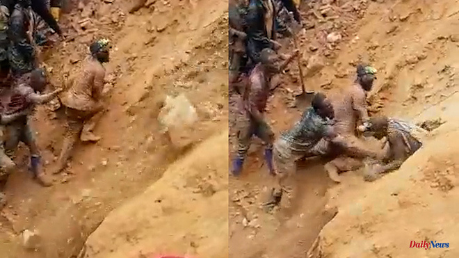 Africa With their hands and while rubble falls, this was the miraculous rescue of some miners trapped in Congo