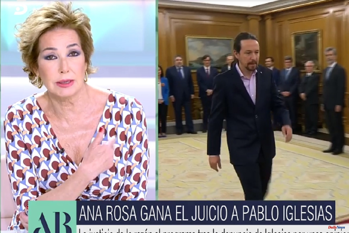 Mediaset Ana Rosa Quintana wins the trial against Pablo Iglesias for the opinion expressed on the management of residences during the pandemic