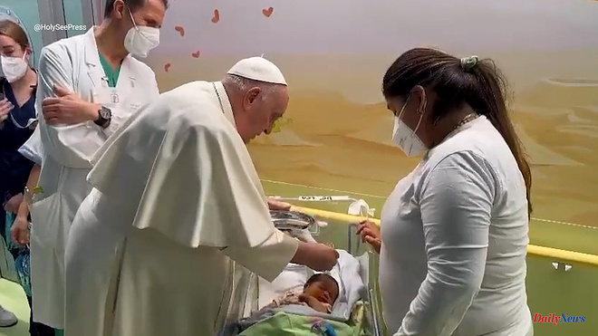 International First images of Pope Francis in the hospital