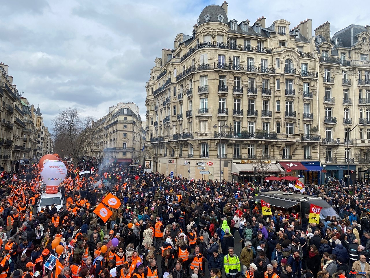 Key strike France raises the protest against Macron's pension reform: "It is a historic mobilization"