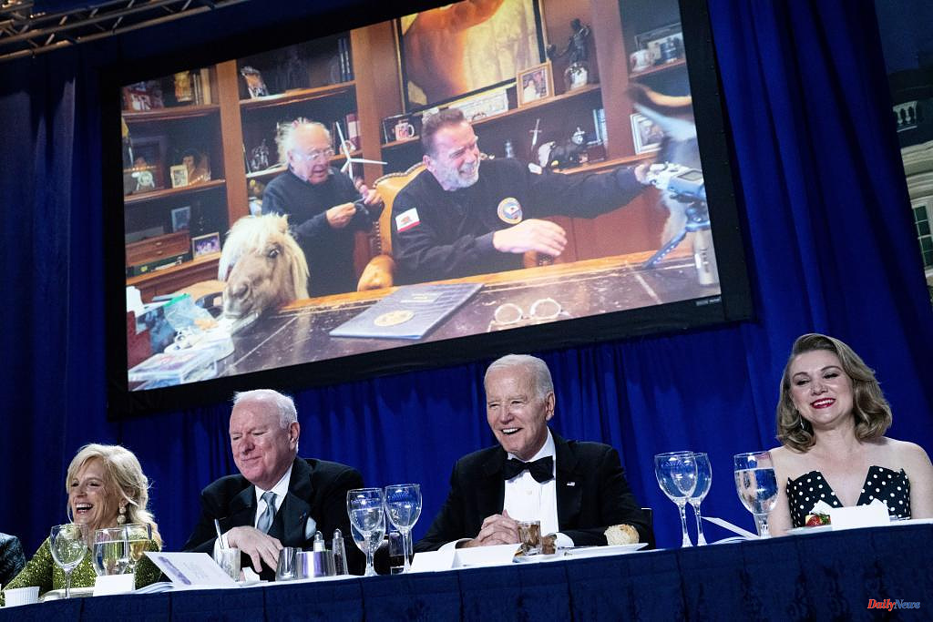 UNITED STATES Biden laughs at jokes about his age at the White House Correspondents' Dinner