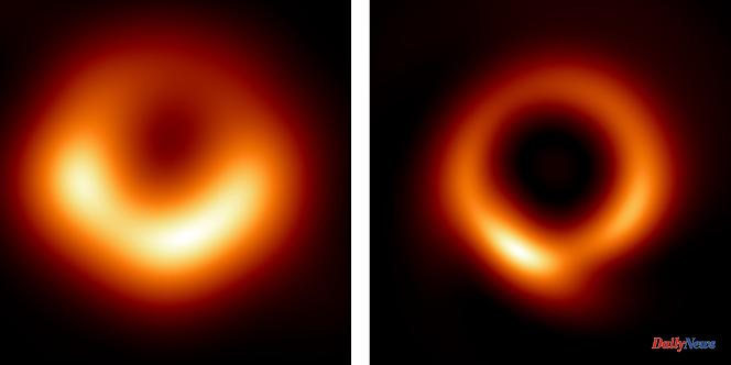 Black hole in galaxy M87, a "donut" turned ring