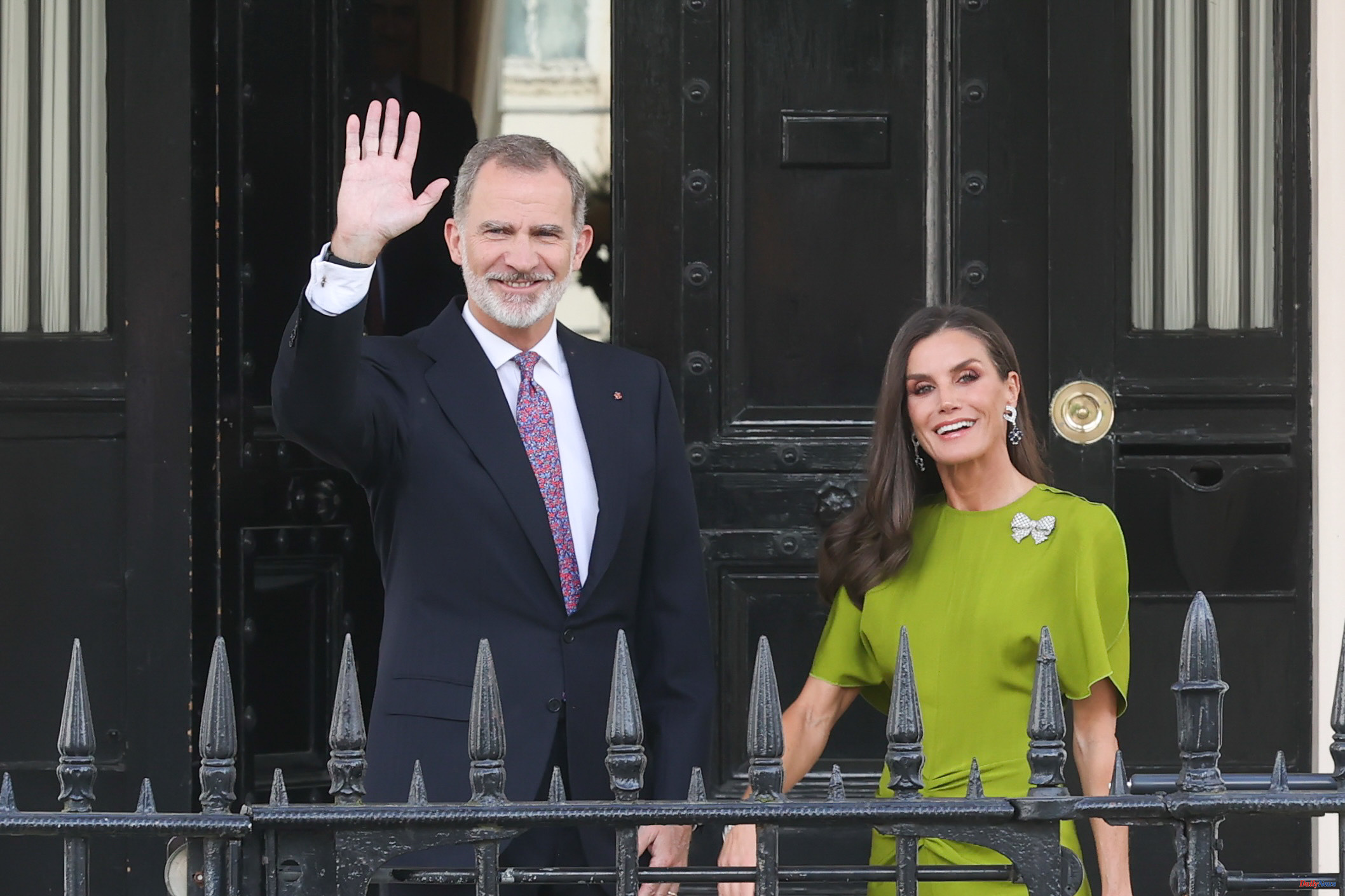 United Kingdom Felipe and Letizia arrive in London for the coronation