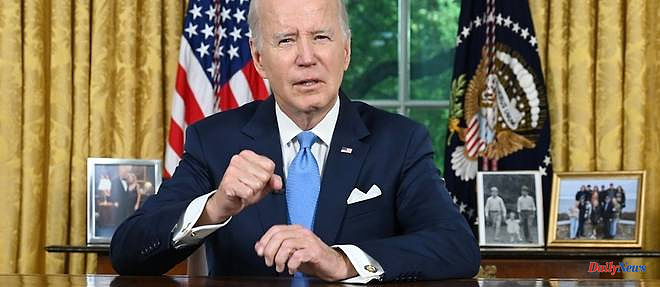 Biden congratulates himself on having avoided a "catastrophic" American default