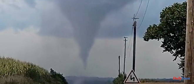 Impressive images of the mini-tornado in Mayenne