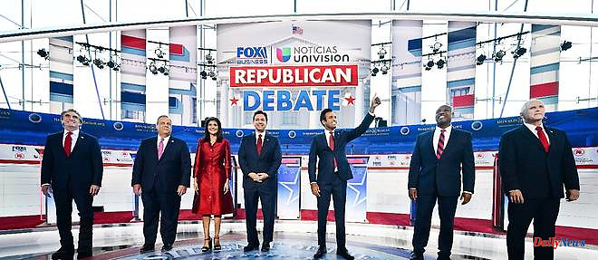 Second Republican debate for the 2024 presidential election, once again overshadowed by Trump