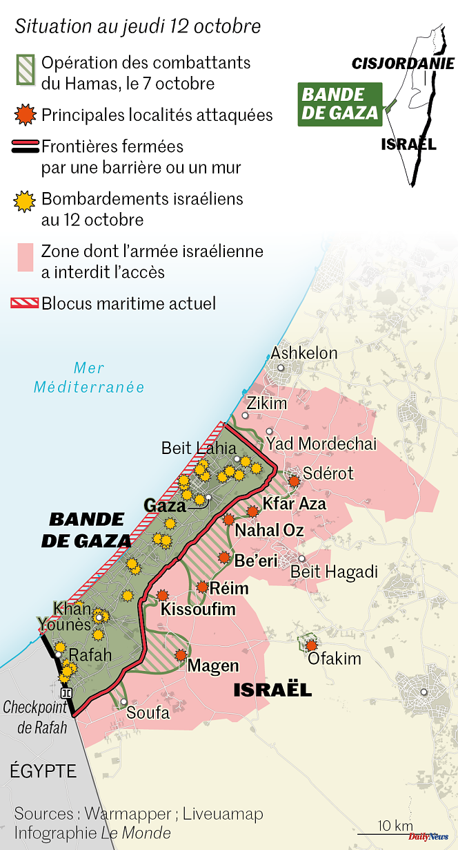 Israel-Gaza War: our map to understand the situation around the Gaza Strip