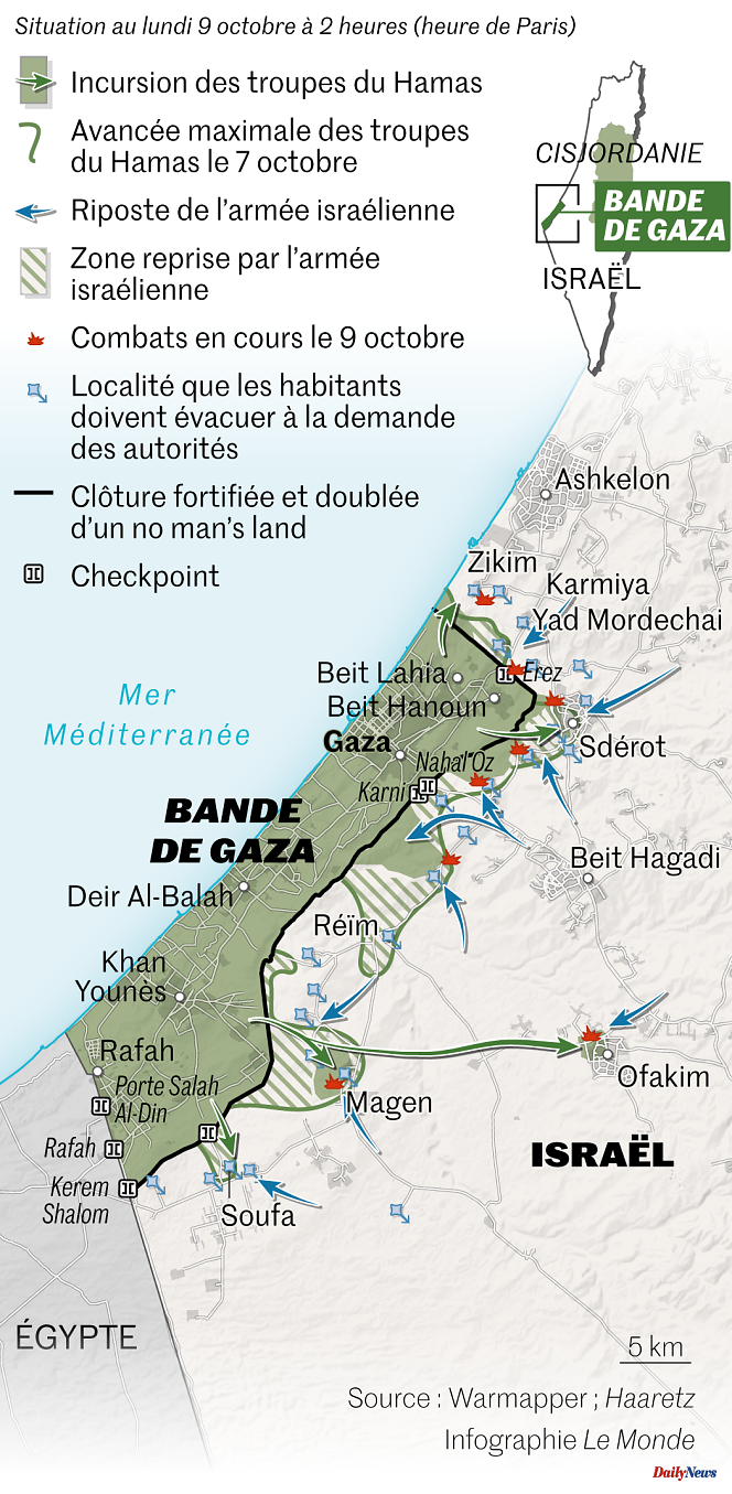 Hamas attack on Israel: our map to understand the situation around the Gaza Strip
