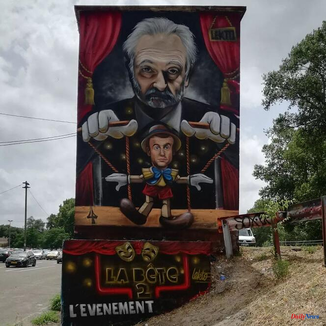 The graffiti artist Lekto, prosecuted for a fresco representing Jacques Attali manipulating Emmanuel Macron, was acquitted