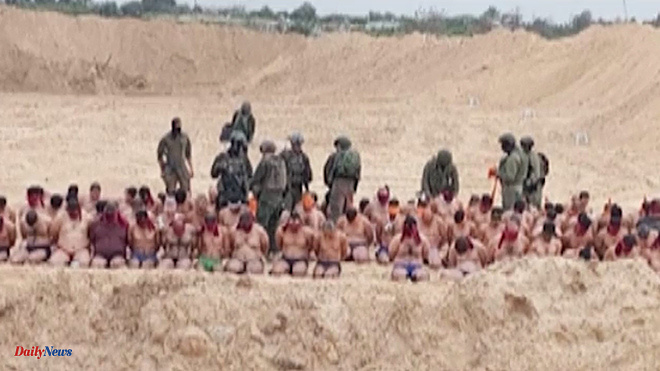 War in Gaza Controversy over images of half-naked Palestinians detained by Israel