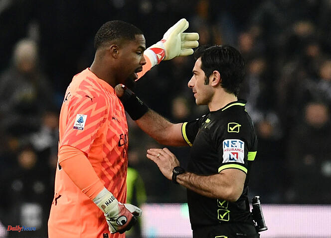 Goalkeeper Mike Maignan targeted by racist cries during an Italian championship match