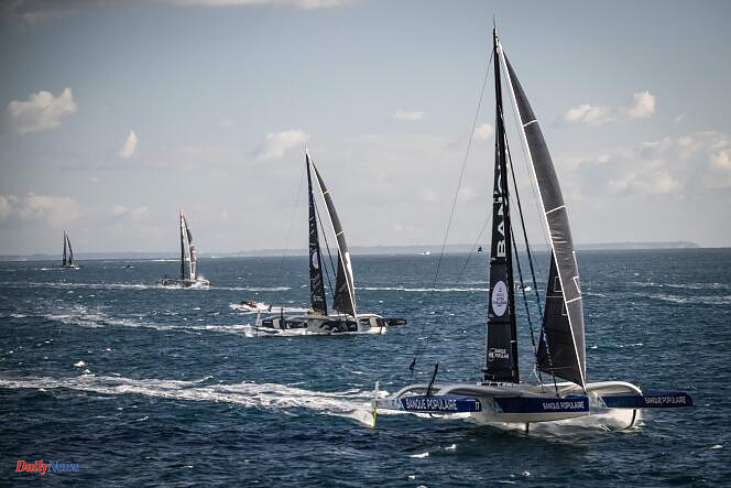 Sailing: after a frantic first day at sea, the Ultim world tour competitors neck and neck