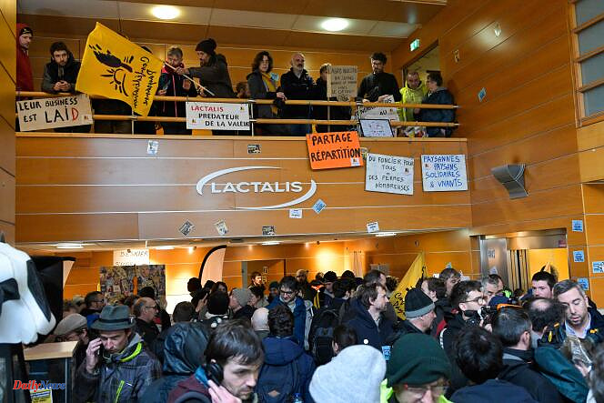 Angry farmers take over the Lactalis headquarters in Laval