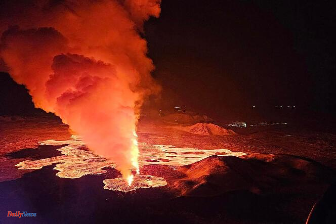 In Iceland, a volcanic eruption underway on the Reykjanes peninsula