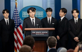 United States. The White House routine is disrupted by the group BTS, which denounces anti Asian racism