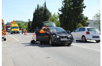 Drome. Collision between two vehicles at the RN7 in Laveyron