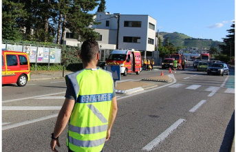 Tournon-sur-Rhone. Ardeche: A young motorcyclist who was injured in a collision that he had with a car