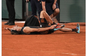 Tennis. Images of Alexander Zverev's fall, which left him with a broken ankle