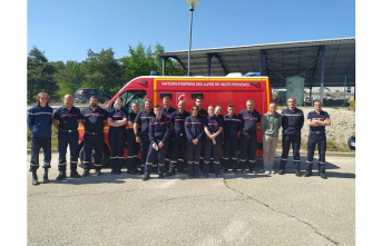 Ubaye-Serre-Poncon. Personal rescue training for eleven young firefighters