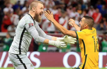 Substitute keeper is celebrated hero: Unleashed jumping jack wriggles Australia to the World Cup
