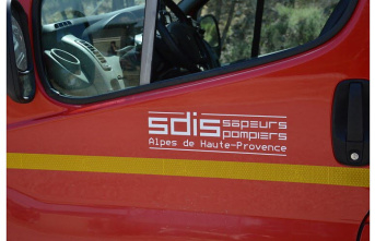 Alpes de Haute Provence. Le Seignus: A mountain biker injures himself