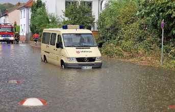 Baden-Württemberg: Flooded streets after storms in the Rhine-Neckar region