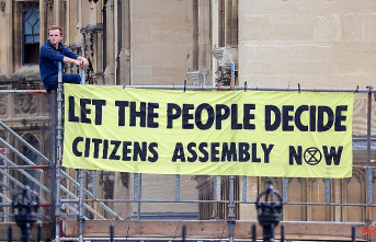 Call for citizens' meeting: Activists stick themselves in the London Parliament