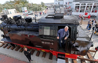 Mecklenburg-Western Pomerania: Molli steam locomotive visiting Warnemünde: So far only an exhibit