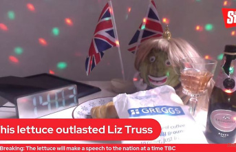 Then a bottle of gin: Liz Truss even goes limp in front of a head of lettuce