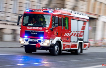 Mecklenburg-Western Pomerania: kitchen in an apartment building on fire