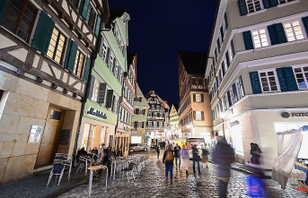 Baden-Württemberg: Tübingen in economy mode: street lighting is switched off