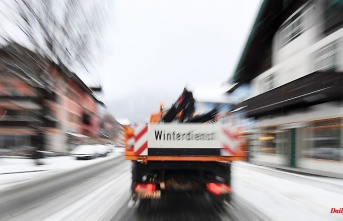 Saxony: snowfall in Saxony: winter services in action