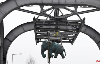 North Rhine-Westphalia: "Floating" monument for the elephant cow Tuffi in Oberhausen