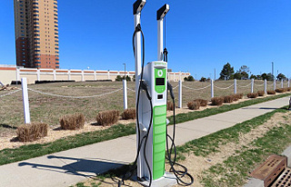 Electric car charging stations are being added to...